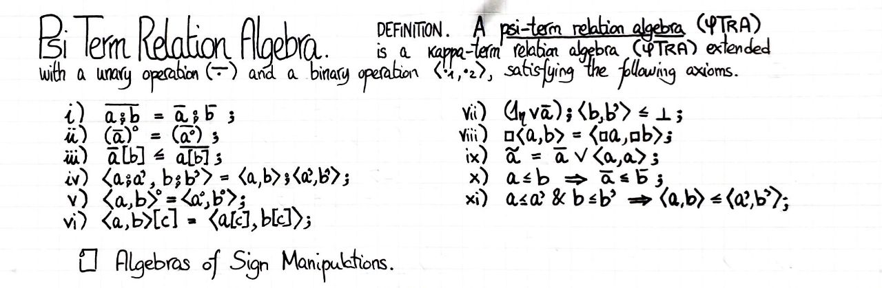 psi-term relation algebra